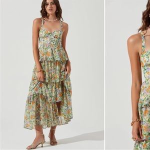 Astr the Label Midsummer Floral Tiered Maxi Dress Size S